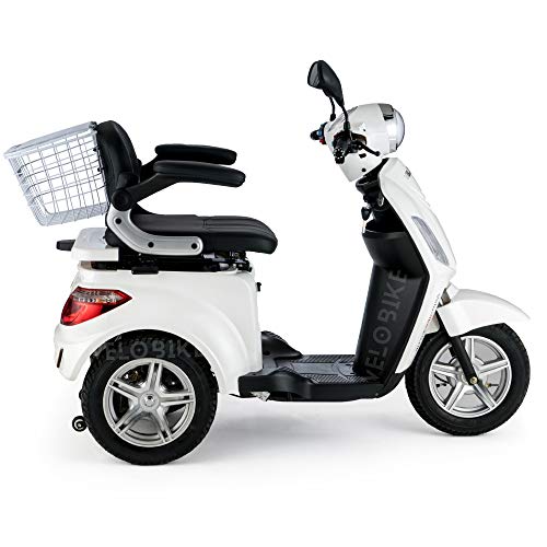 VELECO ZT15 Scooter Eléctrico de 3 Ruedas Mayores Minusvalido 900W BLANCO