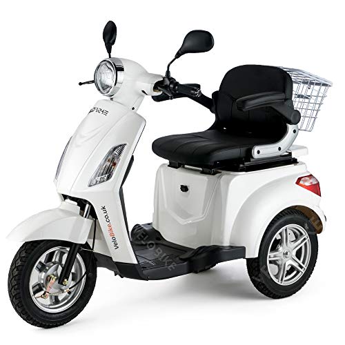 VELECO ZT15 Scooter Eléctrico de 3 Ruedas Mayores Minusvalido 900W BLANCO