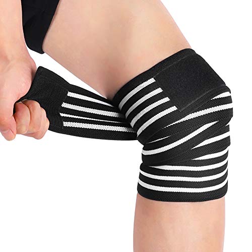 Venda para Rodilla, Soporte para Rodillas, Elástica Rodilleras Deportivas Fitness, Rodillera Menisco y Ligamentos, Rodillera Vendas para Hombres y Mujeres, 1 Par