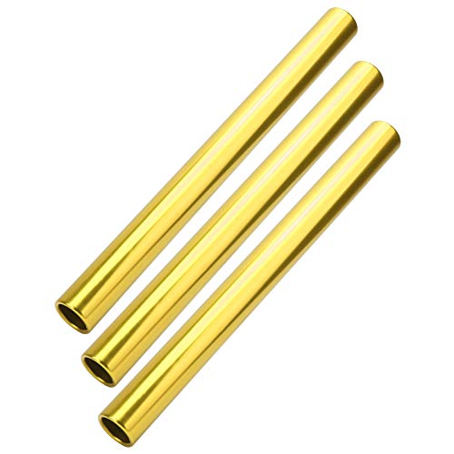 Venta Loca Bastón de relé, bastón de relé de Sprint de Aluminio, para Uso en Partidos, Color Brillante(Golden)