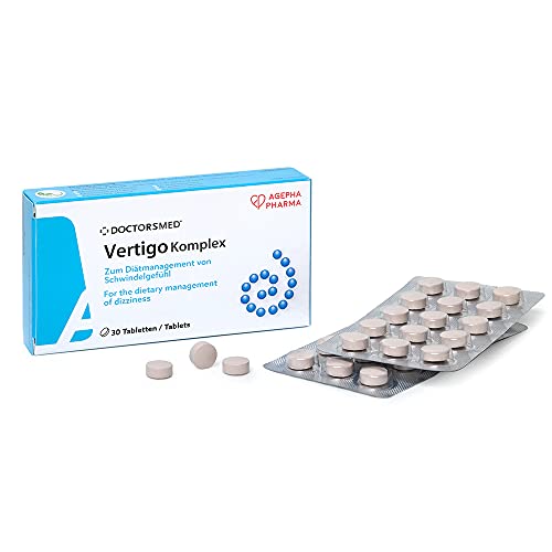 Vertigo Komplex | Tabletas para Vértigo/Mareos con ginkgo Biloba y Jengibre | Remedio Natural para Náuseas Causadas por el Movimiento| Adultos y Niños