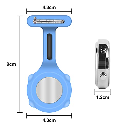 Vicloon Reloj Bolsillo Enfermera, Reloj Enfermera Digital Multifuncional,Puede Cronometrarse y Usarse como Despertador,Reloj Silicona Prendedor de Broche,Regalos para Medicos Enfermeras