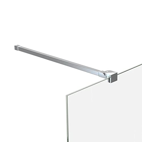 vidaXL Brazo de Soporte para Mampara de Ducha Pared Barra Telescópica para Colocar Paneles de Puerta de Ducha 70-120 cm Acero Inoxidable