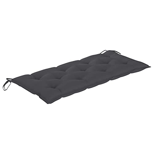 vidaXL Cojín para Balancín Almohada de Mecedora Columpio Hamaca Respaldo Silla Asiento Jardín Patio Terraza Balcón Exterior Tela Gris Antracita 120 cm