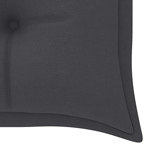 vidaXL Cojín para Balancín Almohada de Mecedora Columpio Hamaca Respaldo Silla Asiento Jardín Patio Terraza Balcón Exterior Tela Gris Antracita 150 cm