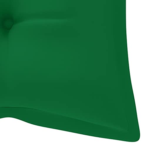 vidaXL Cojín para Balancín Almohada de Mecedora Columpio Hamaca Respaldo Silla Asiento Jardín Patio Terraza Balcón Exterior Tela Verde 120 cm