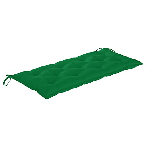 vidaXL Cojín para Balancín Almohada de Mecedora Columpio Hamaca Respaldo Silla Asiento Jardín Patio Terraza Balcón Exterior Tela Verde 120 cm