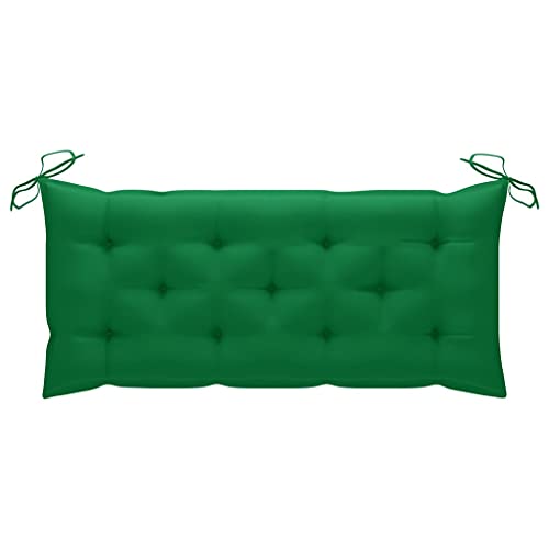 vidaXL Cojín para Balancín Almohada de Mecedora Columpio Hamaca Respaldo Silla Asiento Jardín Patio Terraza Balcón Exterior Tela Verde 120 cm