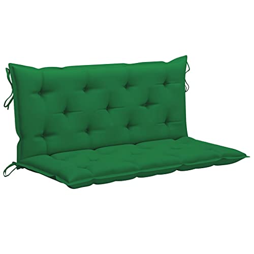 vidaXL Cojín para Balancín Almohada de Mecedora Columpio Hamaca Respaldo Silla Asiento Jardín Patio Terraza Balcón Exterior Tela Verde 120 cm