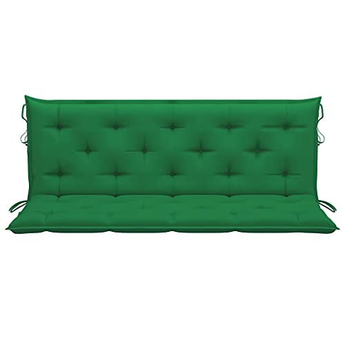 vidaXL Cojín para Balancín Almohada de Mecedora Columpio Hamaca Respaldo Silla Asiento Jardín Patio Terraza Balcón Exterior Tela Verde 150 cm