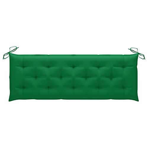 vidaXL Cojín para Balancín Almohada de Mecedora Columpio Hamaca Respaldo Silla Asiento Jardín Patio Terraza Balcón Exterior Tela Verde 150 cm