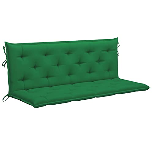 vidaXL Cojín para Balancín Almohada de Mecedora Columpio Hamaca Respaldo Silla Asiento Jardín Patio Terraza Balcón Exterior Tela Verde 150 cm