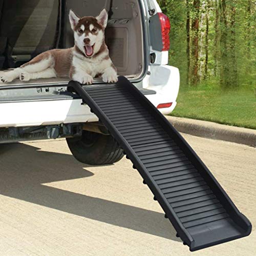 vidaXL Rampa para Perros Plegable Gatos Cachorro Mascotas Puente Coche Portátil Viaje Barandillas Laterales Antideslizantes Ahorrar Espacio Negra