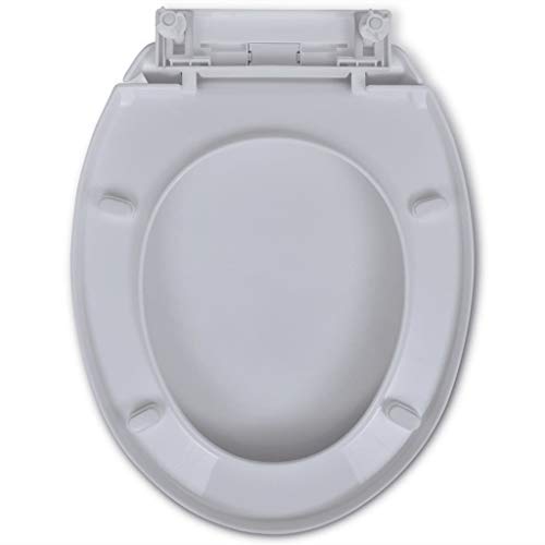 vidaXL Tapa de Inodoro Váter Asiento de Cierre Suave Blanca Ovalada Retrete WC