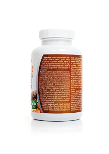 Vitamina C + Echinacea+Jengibre+Curcuma 100 Capsulas