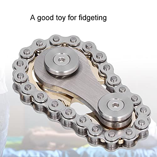 Voluxe Sprocket Toy, Gears Linkage Chain Toy Travel Portable Acero Inoxidable para Niños para ADHD Add Autism para Home Office para Adultos(Color de Base)