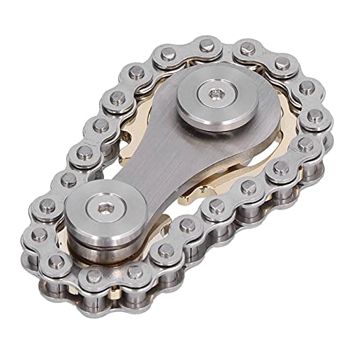 Voluxe Sprocket Toy, Gears Linkage Chain Toy Travel Portable Acero Inoxidable para Niños para ADHD Add Autism para Home Office para Adultos(Color de Base)