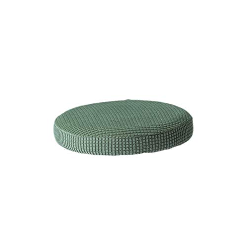 VOSAREA Cojín para taburete de bar redondo elástico asiento funda protectora funda para silla extraíble para oficina fiesta en hotel (verde militar 30-38 cm de diámetro)