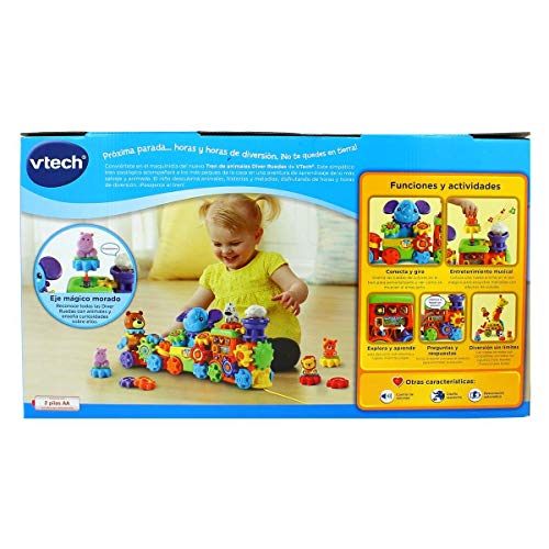 VTech-Diver Ruedas Tren de Animales Interactivo para Jugar con Sus En, Multicolor (80-198922)