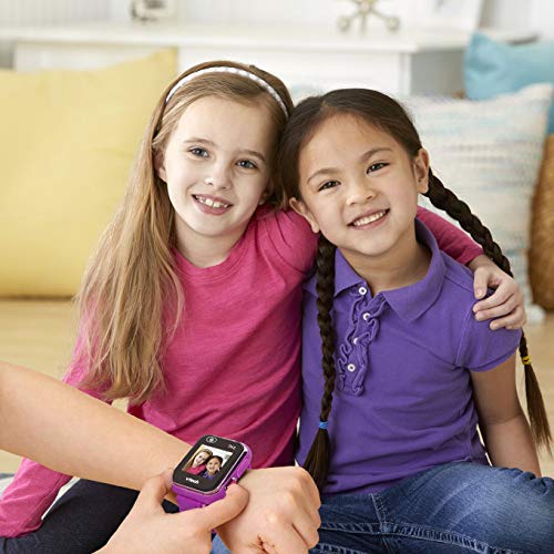 VTech - Kidizoom Smart Watch DX2, Reloj inteligente para niños, doble cámara de fotos, vídeos, juegos, color Frambuesa, Versión ESP (80-193847)