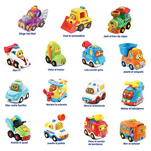 VTech Surtido Coches interactivos Bólidos, válidos para Todos los playsets de la colección TutTut, Cada uno Incluye botón con interacción Sorpresa, Solo se envía un vehículo, Multicolor (80-202417)