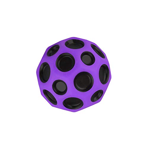 Waboba Moon Pelota de Goma para Interiores y Exteriores, Juego para Niños de Todas las Edades y Adultos, Juguete de Estimulación Sensorial - Morado (6.3cm)