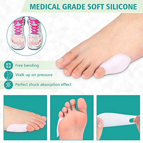 Wchiuoe Separadores de dedos del pie, corrector de gel para juanetes, Hallux valgus ayuda férula para alivio del dolor de pies cansados para mujeres y hombres 1 par (Tres pares)