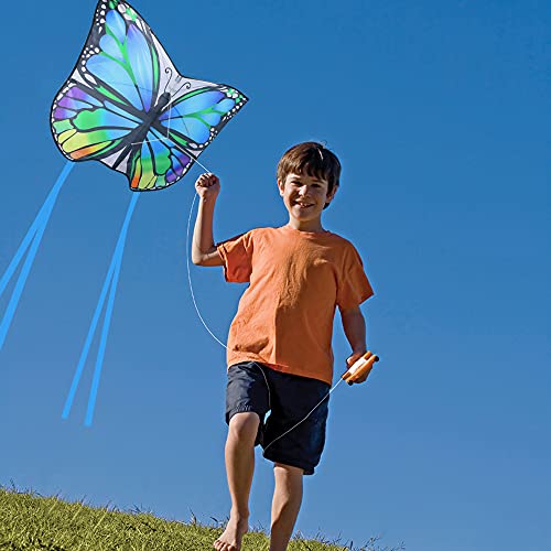 weeyin Cometas de Mariposa para niños y Adultos,Cometa acrobática con Cordón y Cola de la Cometa para Niños y Adultos Principiantes,Juegos al Aire Libre,Viaje a La Playa, Regalo de Cometas