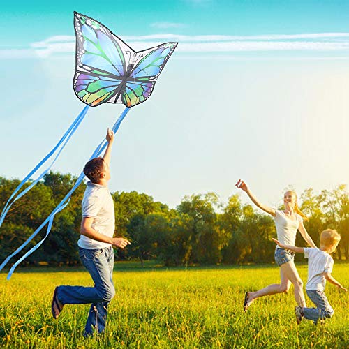 weeyin Cometas de Mariposa para niños y Adultos,Cometa acrobática con Cordón y Cola de la Cometa para Niños y Adultos Principiantes,Juegos al Aire Libre,Viaje a La Playa, Regalo de Cometas