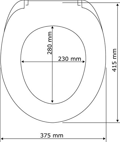 WENKO Tapa de WC Samos concrete gris - antibacteriano, dispositivo automático de descenso, sujeción higiénica Fix-Clip, Duroplast, 37.5 x 44.5 cm, Gris claro