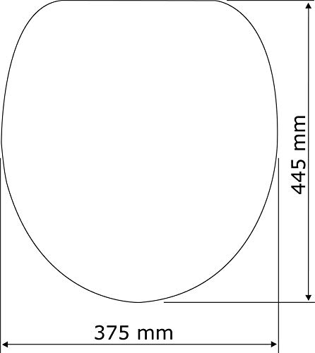 WENKO Tapa de WC Samos gris - antibacteriano, dispositivo automático de descenso, Duroplast, 37.5 x 44.5 cm, Gris oscuro