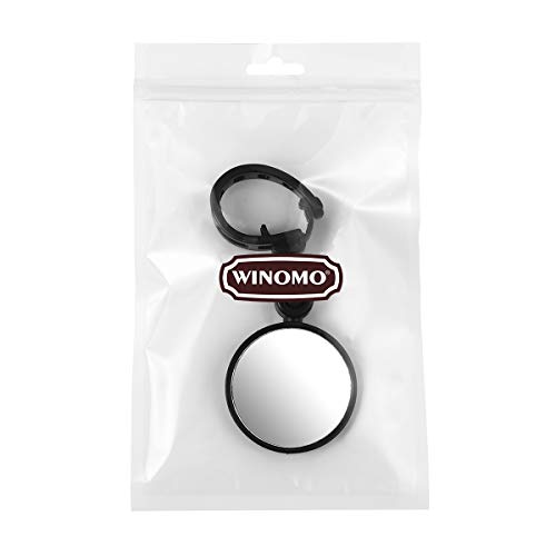 WINOMO 2pcs Espejo Retrovisor Bici para Bicicleta del Camino de Montaña Espejo Retrovisor Universal Ajustable del Manillar (negro)