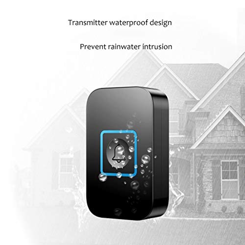 Wireless Home Timbre Timbre de la Puerta a Distancia Pager Viejo Timbre electrónico Dos Cordones de Cable Cuatro Al no Recibir la batería (Color : White)