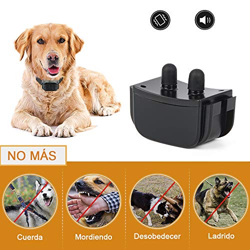 Wodondog Collar de Adiestramiento para Perros Recargable y Resistente al Agua con Vibración y Sonido, Rango Remoto de 300 Metros