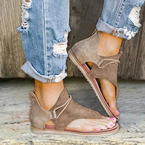 Writtian Zapatos Casuales para Mujer, Sandalias de Gladiador Romanas con borlas para Mujer, 2021, Botas Sexis de Verano con Punta de Clip, Calzado cómodo para Mujer Nuevo