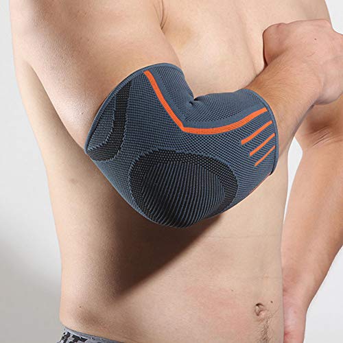 WSDF Codera de compresión, unisex, transpirable, suave, para entrenamientos, levantamiento de pesas, artritis, tendinitis, codo de tenis y golfista, reduce el dolor en las articulaciones (M,gris)