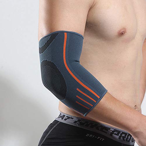 WSDF Codera de compresión, unisex, transpirable, suave, para entrenamientos, levantamiento de pesas, artritis, tendinitis, codo de tenis y golfista, reduce el dolor en las articulaciones (M,gris)