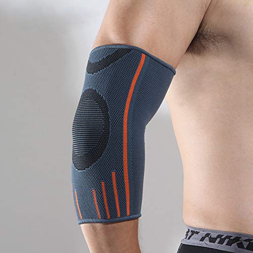 WSDF Codera de compresión, unisex, transpirable, suave, para entrenamientos, levantamiento de pesas, artritis, tendinitis, codo de tenis y golfista, reduce el dolor en las articulaciones (M,gris)