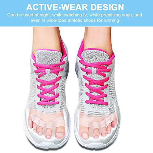 Xinwanhong Toe Separators Gel Bunion Corrector Hallux Valgus Protectores Yoga Claw Toe Tablilla Hammer Toe Enderezadora Bunion Alivio Correcto Toes Protector,Pink