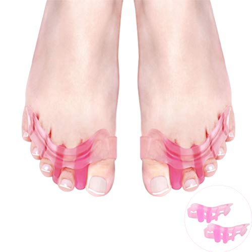 Xinwanhong Toe Separators Gel Bunion Corrector Hallux Valgus Protectores Yoga Claw Toe Tablilla Hammer Toe Enderezadora Bunion Alivio Correcto Toes Protector,Pink