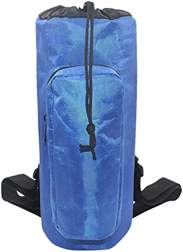 XINYUDAGE Soporte de Mochila de oxígeno Portador de Tanque de oxígeno portátil Bolsa de Cilindros Botella con Correa de Hombro Ajustable para Viajes al Aire Libre en el hogar médico-S_Azul Iteration