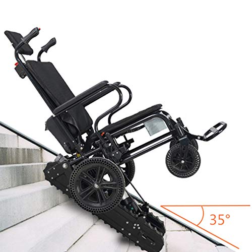 XJZHANG Silla de Ruedas eléctrica para Subir escaleras Silla de Escalera Plegable Elevador de Rescate de Emergencia, Scooter Ligero Plegable Ultraligero Inteligente Completamente automático