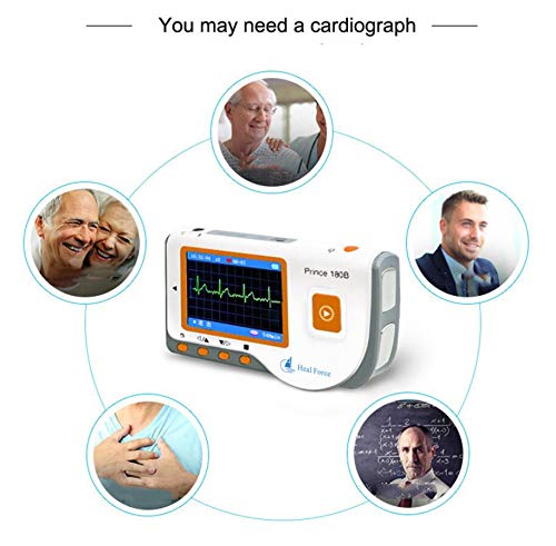 XKRSBS Monitor de ECG de Mano avanzado Mini Monitor de ECG LCD portátil Monitor de Salud