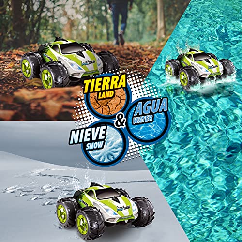 Xtrem Raiders - Aqua Ranger, Coche Teledirigido Niño Y Niña, Coches Teledirigidos para Niños, Radio Control RC, Anfibio, Gira 360º, Ruedas Off-Road, Regalos Divertidos