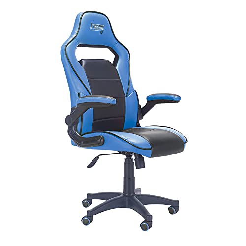 Xtreme, Silla Gaming, Sillon de Oficina o Despacho, Estudio o Escritorio, Acabado en Símil Piel Negro y Azul, Medidas: 70 cm (Ancho) x 70 cm (Fondo) x 117-125 cm (Alto)