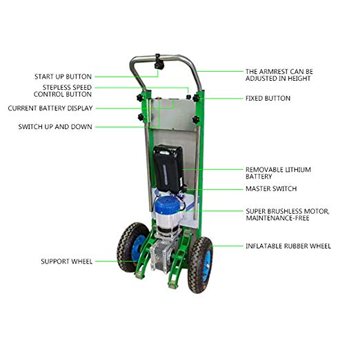 YBSY Carro eléctrico Plegable de 800 W para Subir escaleras, Carro de Mano, Carga máxima de 550 LB, para Entrega logística, manejo de Limpieza,Bottled Water