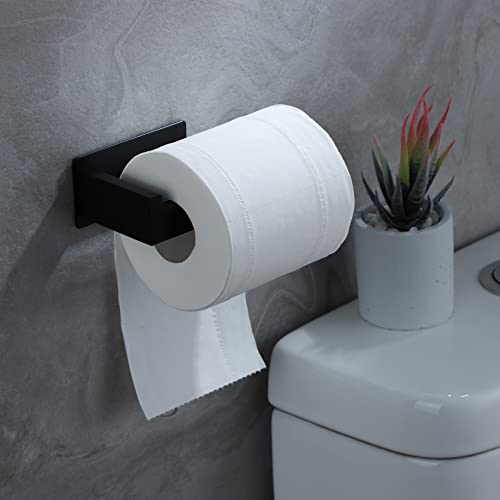 YIGII Portarrollos Baño Negro - Portarrollos de Papel Higiénico SUS 304 Acero Inoxidable para Baño, Adhesivo Porta Rollos WC Antióxido…