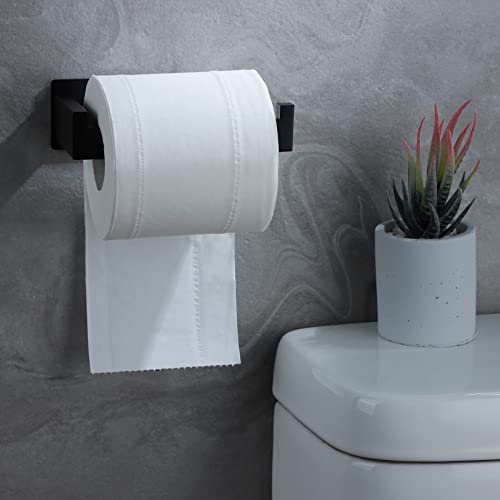 YIGII Portarrollos Baño Negro - Portarrollos de Papel Higiénico SUS 304 Acero Inoxidable para Baño, Adhesivo Porta Rollos WC Antióxido…