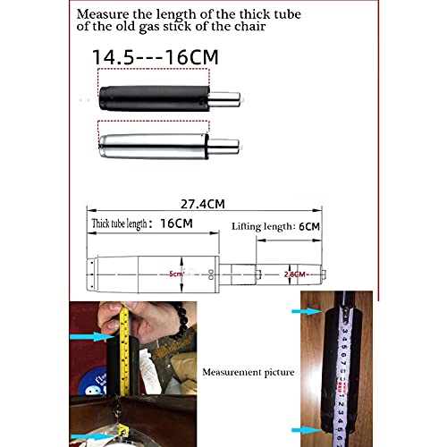 YiShuHua Levantamiento de Gas Resorte presión para Silla Oficina, reemplazo Cilindro taburetes giratoria, Oficina Barra Gas, Varilla neumática, Elevador, hidráulica, Accesorios Piscina