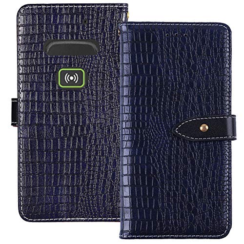 YLYT Magnético Cover Azul De Cuero Funda para Doro Secure 580IUP Étui Ranuras para Tarjetas Cáscara Protección Caso